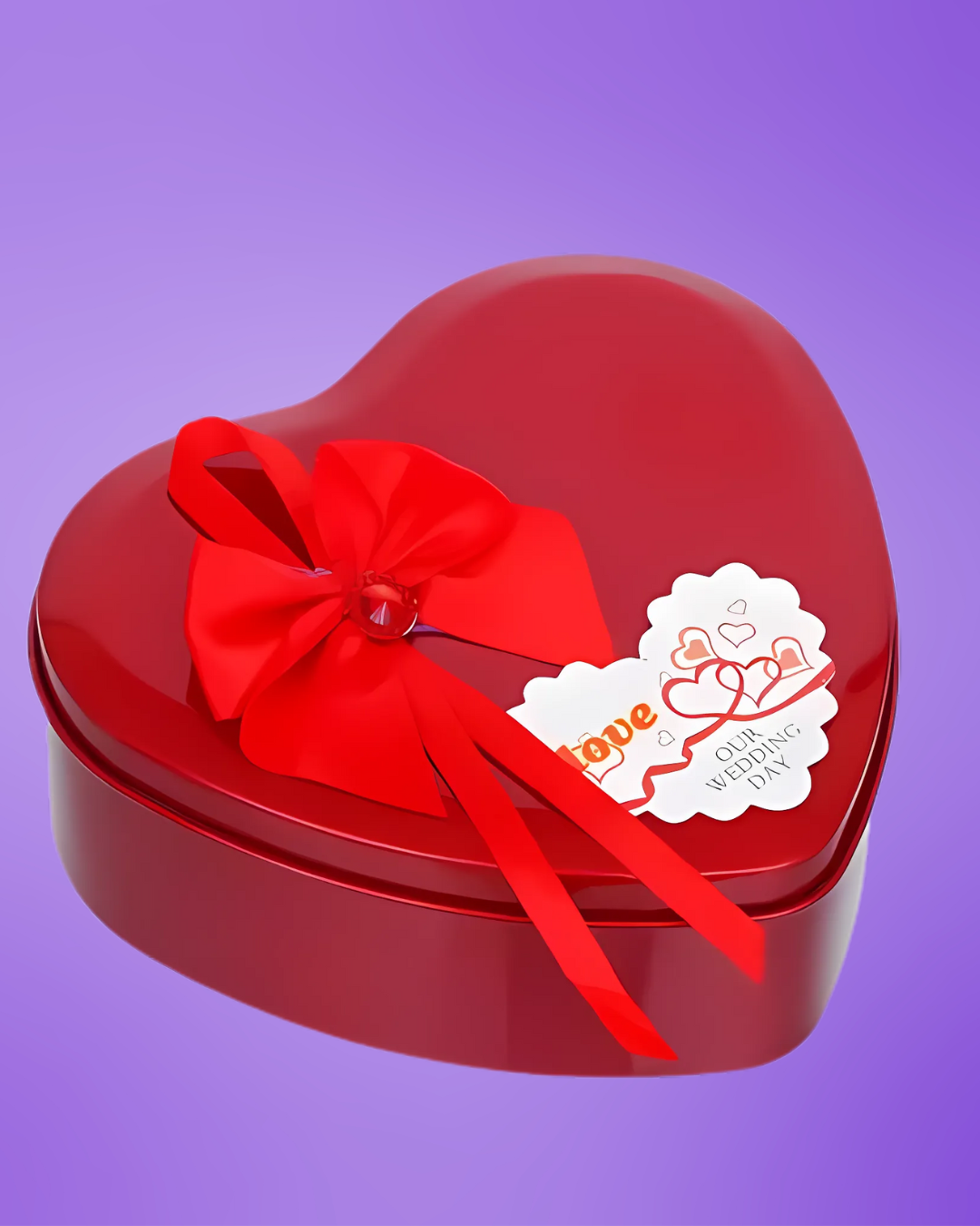 Heart Shaped Valentine's Day Gift Box with "I Love You"...